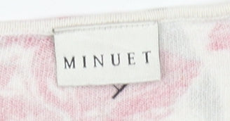 Minuet Women’s Pink Floral Boat Neck Pullover Jumper Size 8