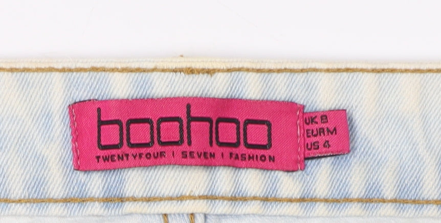 Boohoo Women’s Blue Mom Jeans Size 8, Relaxed Fit, High Rise