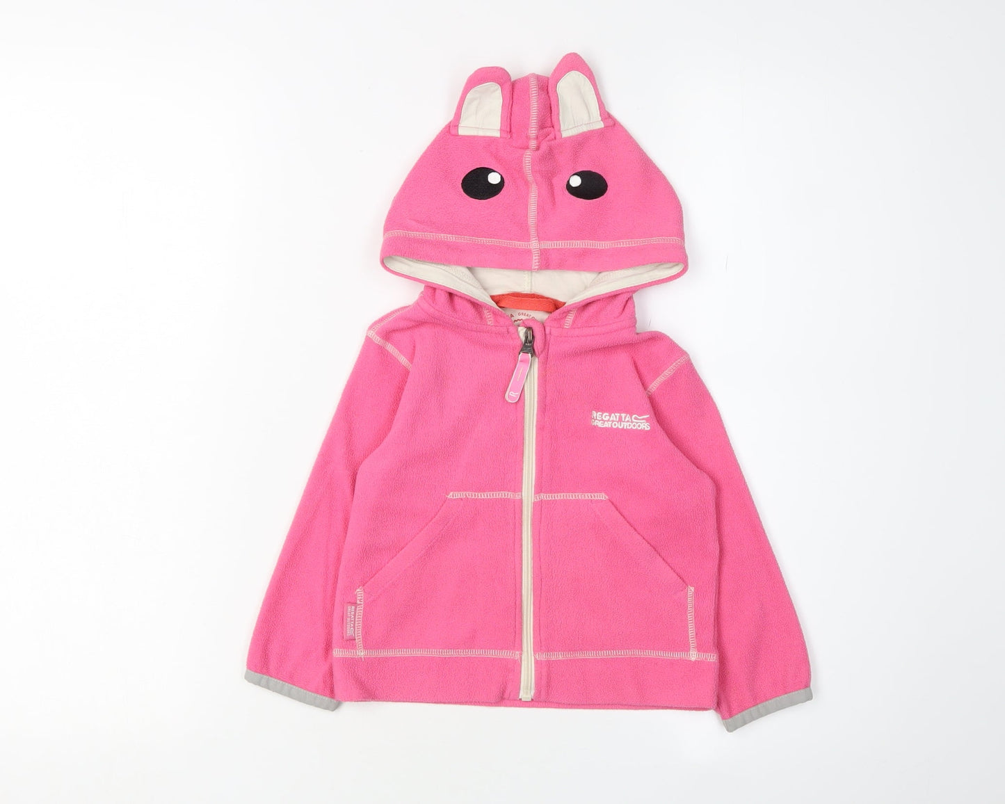 Regatta Pink Fleece Jacket 12-18 Months Unisex Hooded
