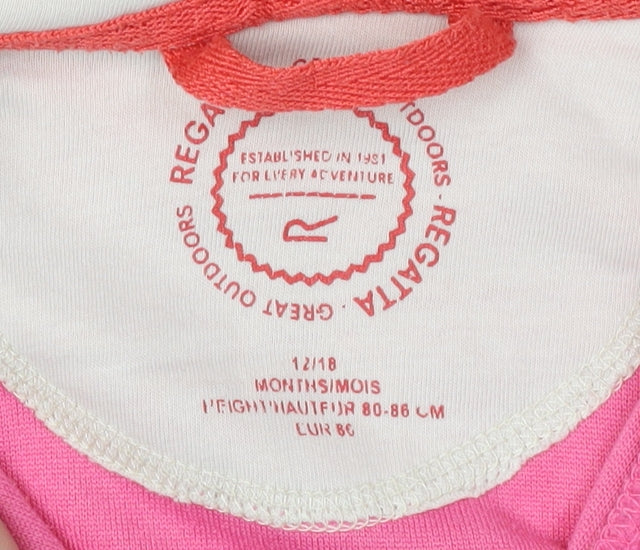Regatta Pink Fleece Jacket 12-18 Months Unisex Hooded