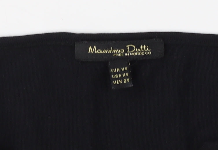 Massimo Dutti Women's Black XS Tunic with Long Sleeves