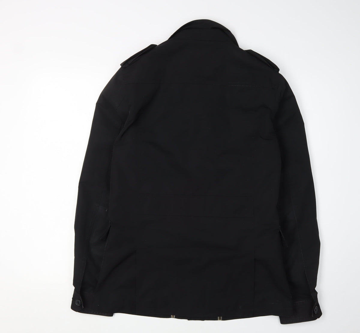 Next Women's Black Military Jacket S Collared Lined