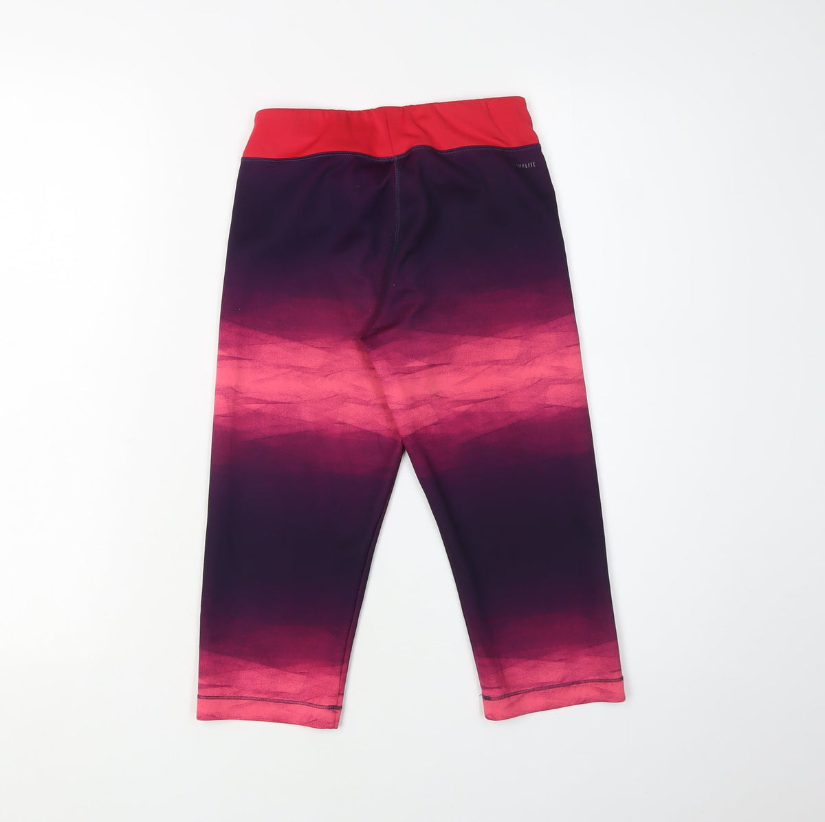 Back view of Adidas girls’ purple cropped leggings m - athletic style