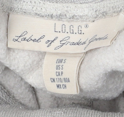 Close-up detail of L.O.G.G. Men's Grey Jogger Trousers, size S
