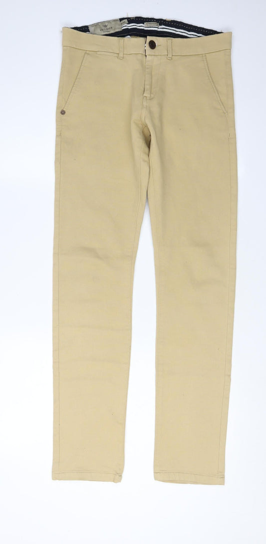 Hallinger Men's Beige Chino Trousers Size 30