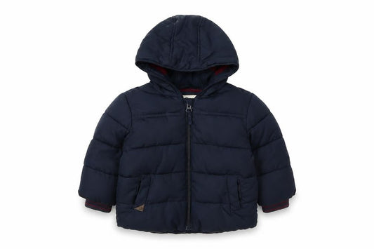 Next Unisex Blue Puffer Jacket 6-9 Months, Hooded Winter Coat