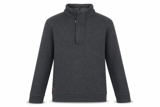 RJR.John Rocha Men's Grey Small Henley Sweatshirt