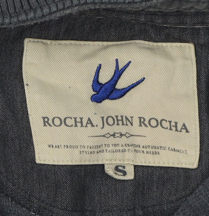 RJR.John Rocha Men's Grey Small Henley Sweatshirt