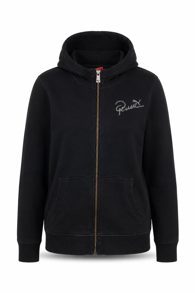 Puma Women's Black Size 8 Full Zip Hoodie