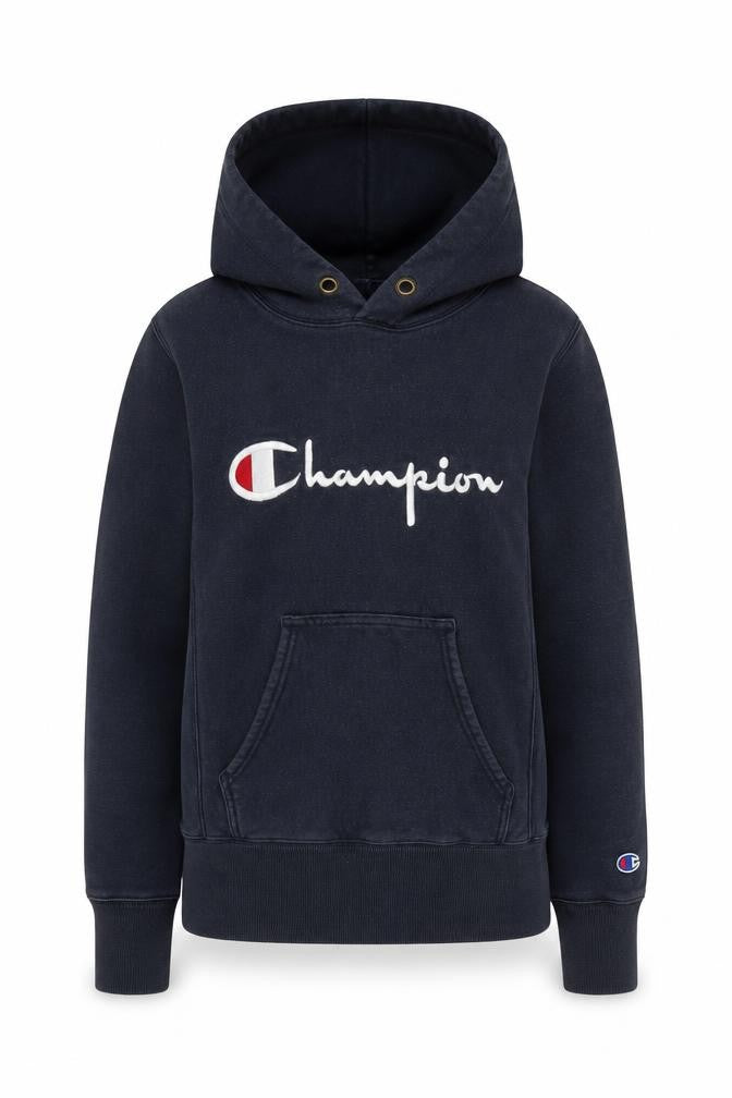 Champion Unisex Black Pullover Hoodie XS