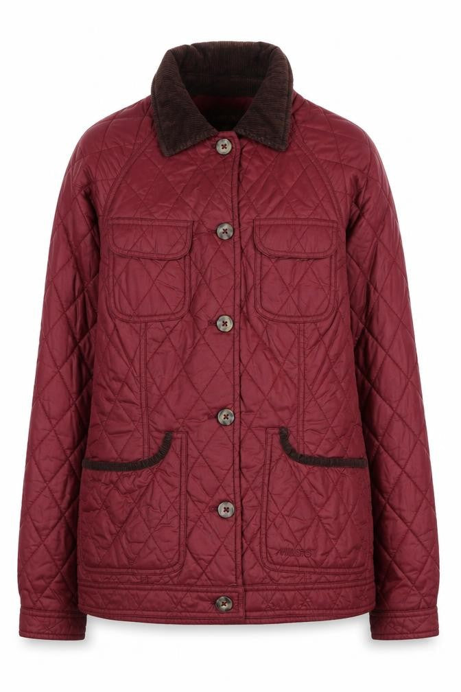 Musto Women's Quilted Red Jacket Size 10 Casual