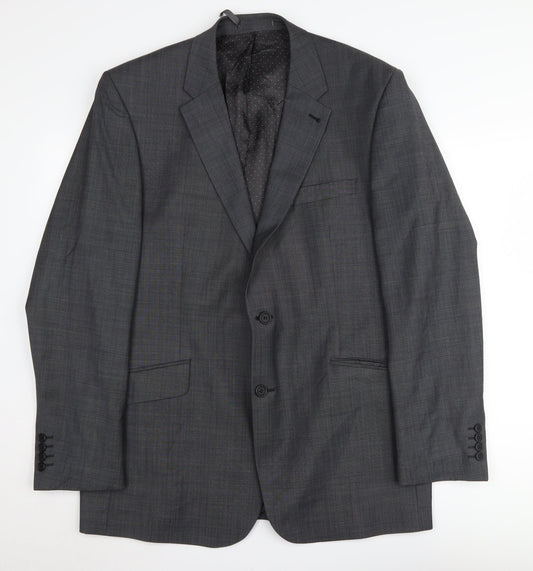 Jasper Conran Men's Grey Blazer Long Length 44L