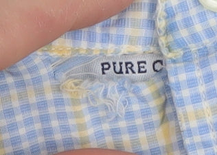 Joseph Turner Men's Blue Cotton Check Dress Shirt Size 15