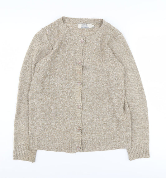 Honor Millburn Women’s Beige Cardigan, Size S, Casual Knit