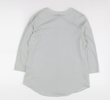Van Heusen Women's Grey Blouse - Size S, Long Sleeve