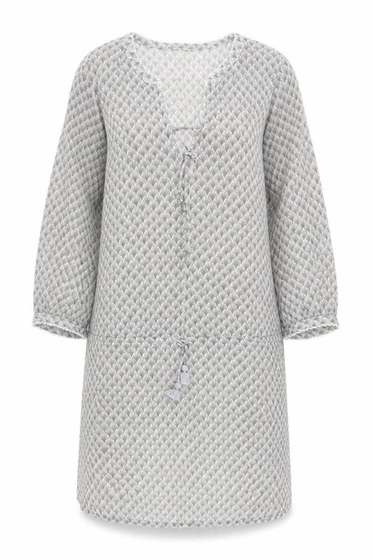 Joules Women's Grey Geometric Shirt Dress Size 10
