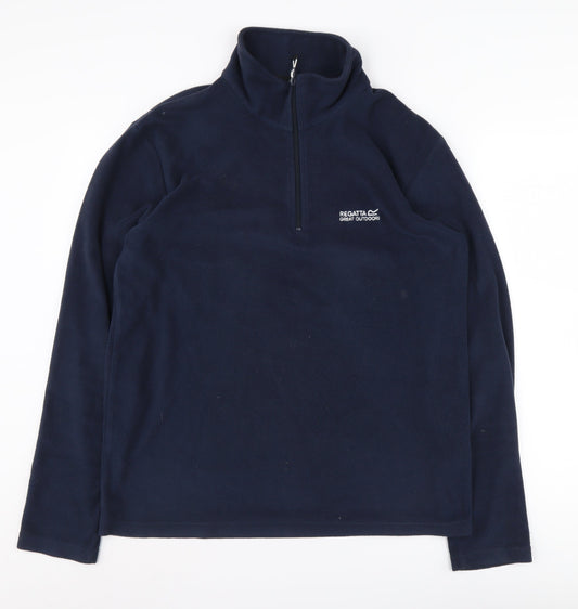Regatta Men's Blue 1/4 Zip Fleece Sweatshirt L