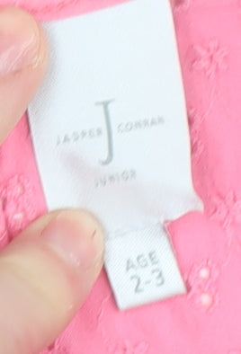 Jasper Conran Pink Girls A-Line Dress, 2-3 Years