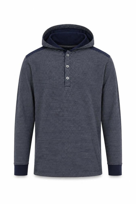 Banana Republic Men's Blue Henley Hoodie M