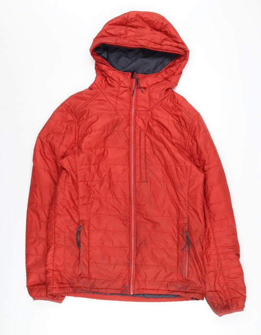 Mantaray Men's Red Puffer Jacket S Hooded Casual