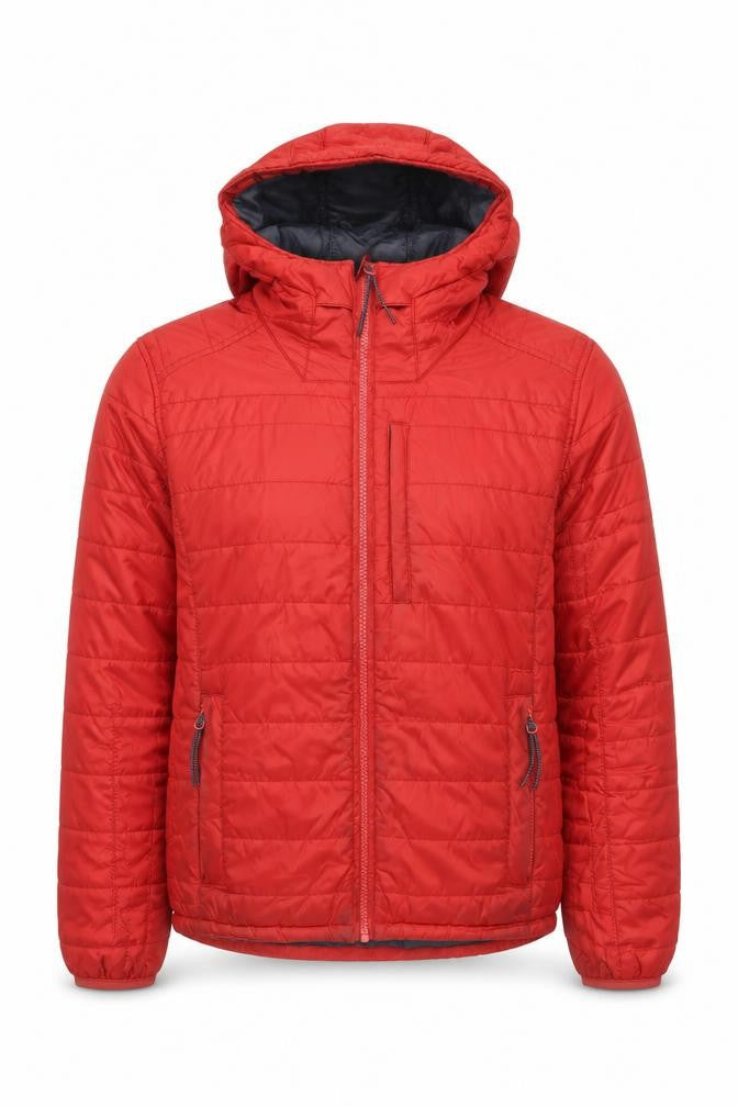 Mantaray Men's Red Puffer Jacket S Hooded Casual