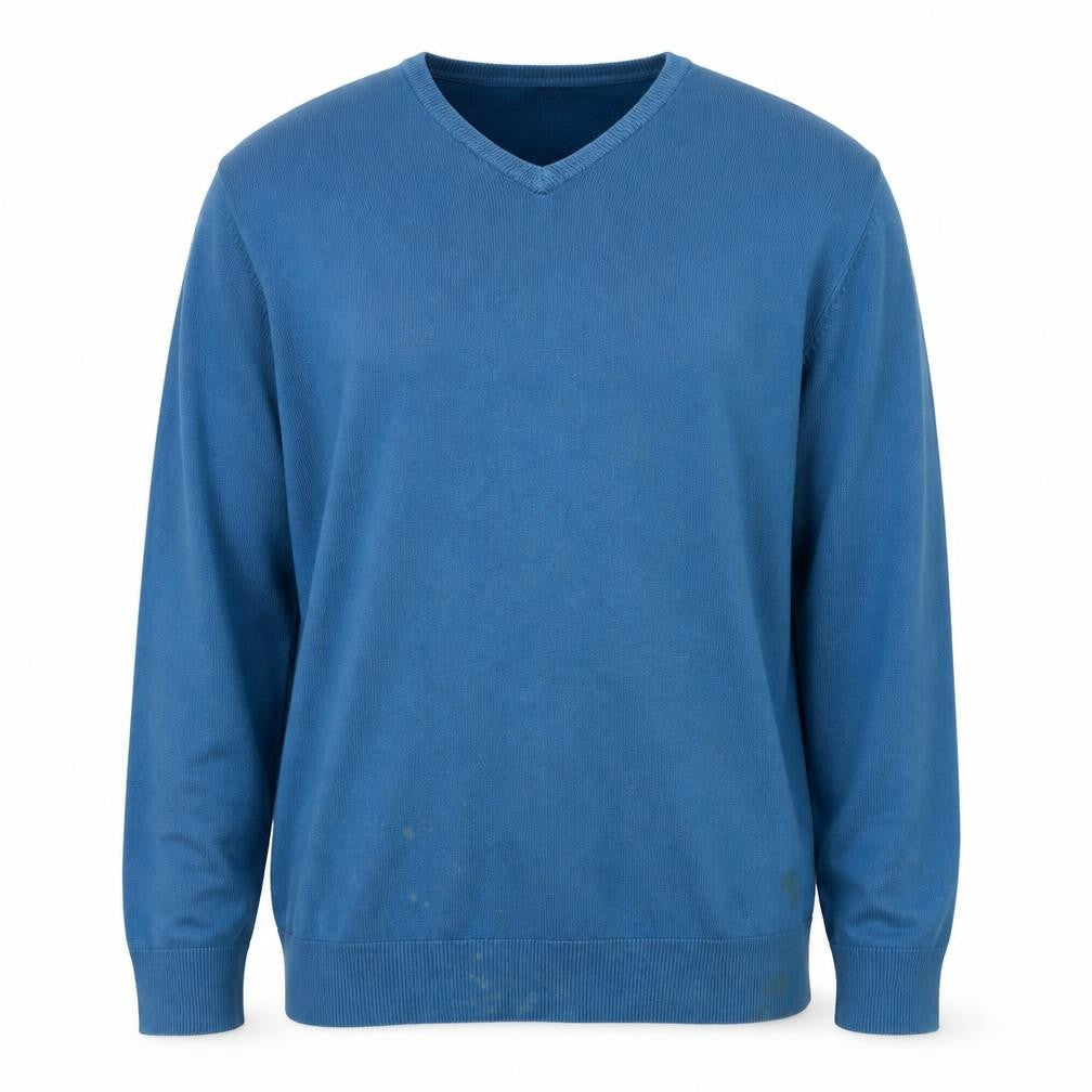 Thomas Nash Men's Blue 2XL V-Neck Pullover Jumper