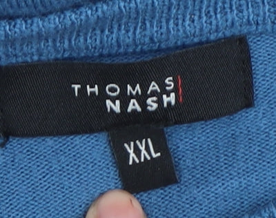 Additional view of Thomas Nash Men's Blue 2XL V-Neck jumper