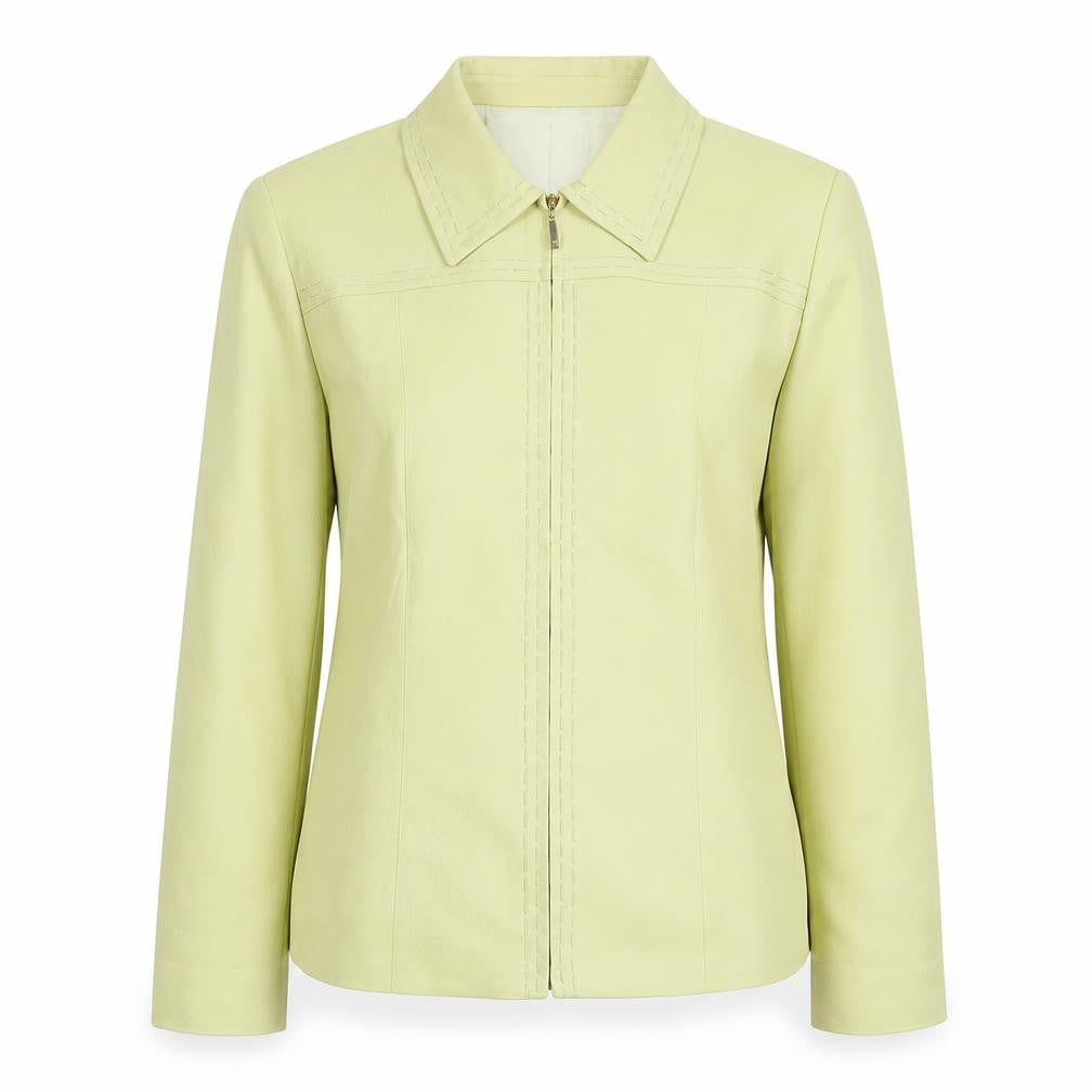 Viyella Women's Green Jacket Size 12, Full Zip Mid-Length