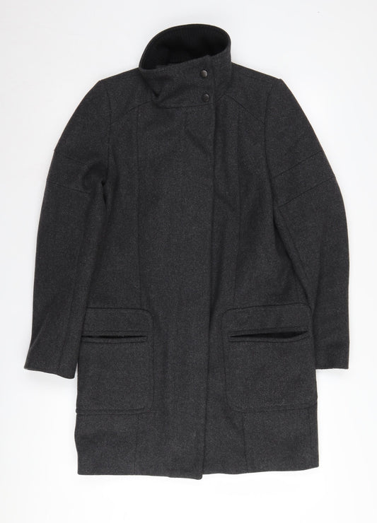 Comptoir des Cotonniers Men Grey Wool Coat, Size 36