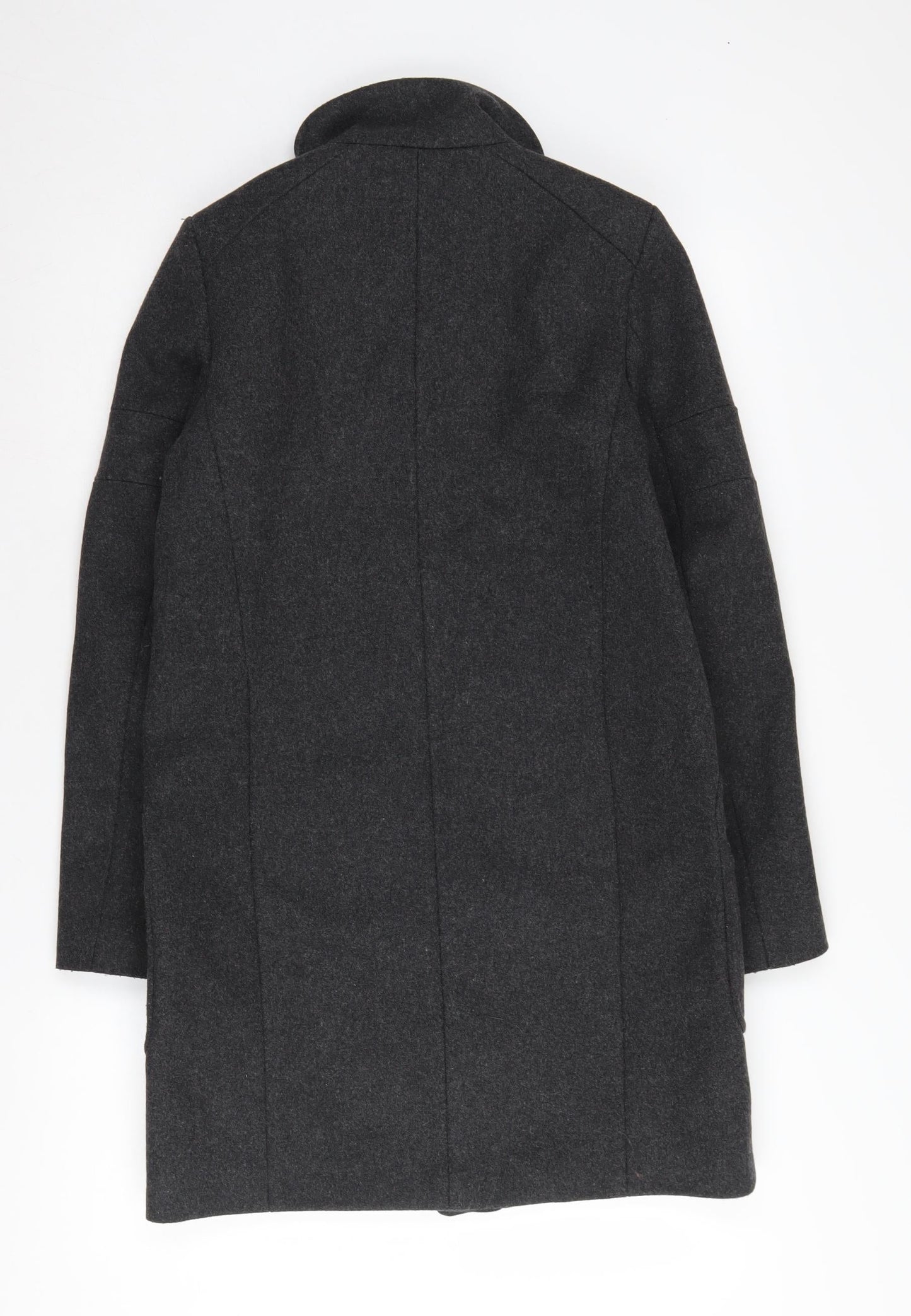 Comptoir des Cotonniers Men Grey Wool Coat, Size 36