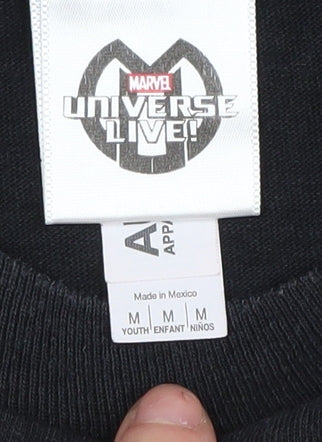 Preloved ALSTYLE Boys Black Marvel Universe T-Shirt M - Label