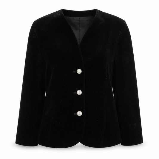 Alexon Women's Black Velvet Suit Jacket Size 10