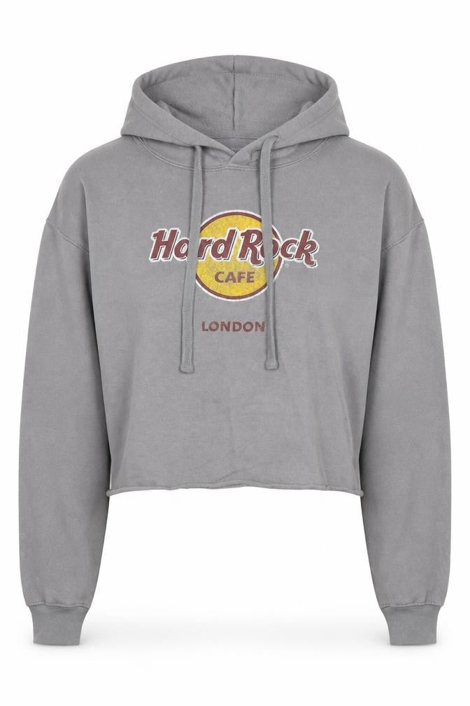 Hard Rock Cafe Women's Grey Pullover Hoodie M