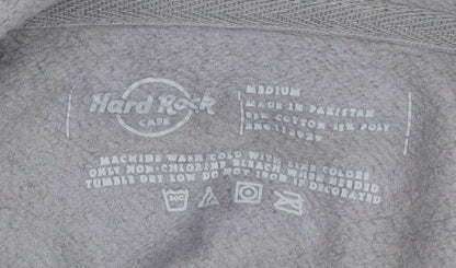 Hard Rock Cafe Women's Grey Pullover Hoodie M