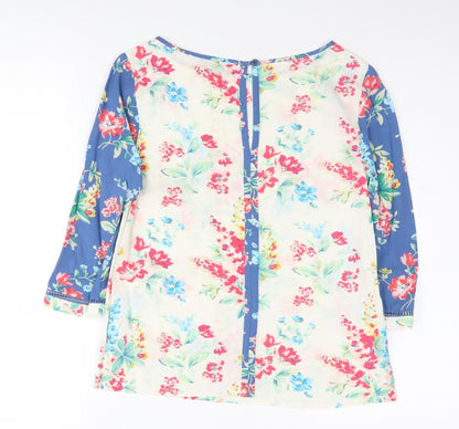 Back view of Cath Kidston Women's Floral Multicoloured Boat Neck Top, size 6
