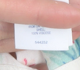 Brand and care label for Cath Kidston Women's Floral Multicoloured Boat Neck Top, size 6