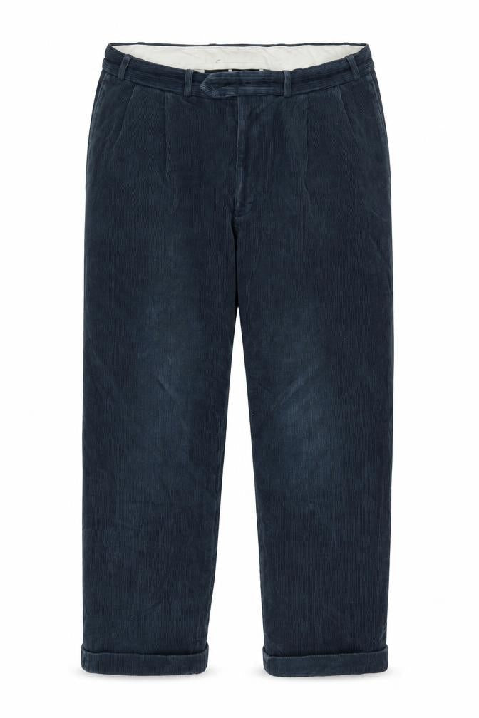BHS Men's Blue Corduroy Trousers Size 38