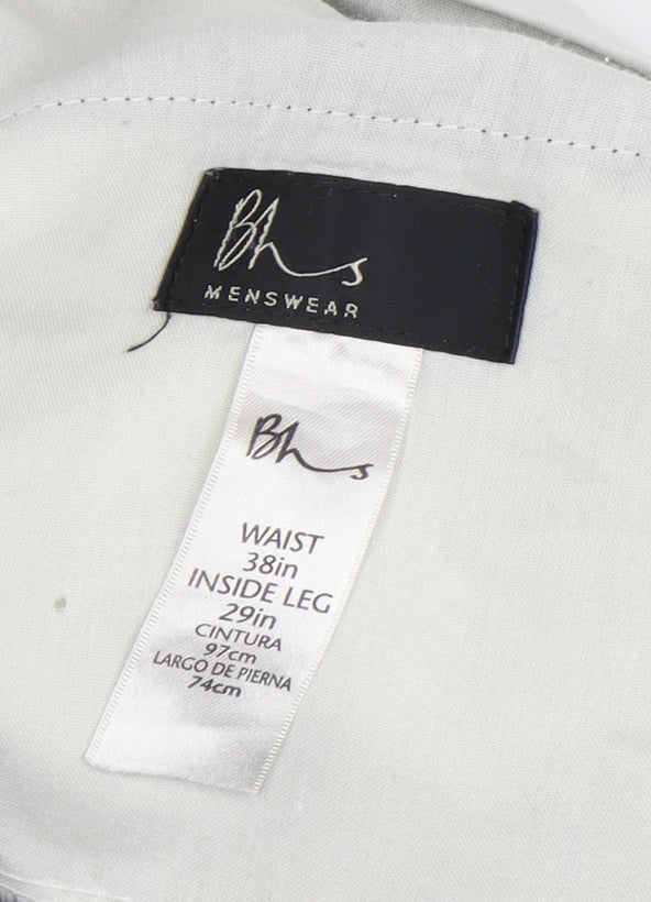 BHS Men's Blue Corduroy Trousers Size 38