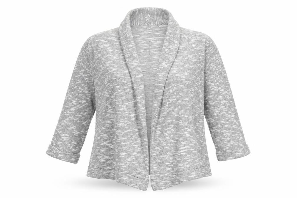 FatFace Women’s Grey 3/4 Sleeve Knit Jacket Size 8