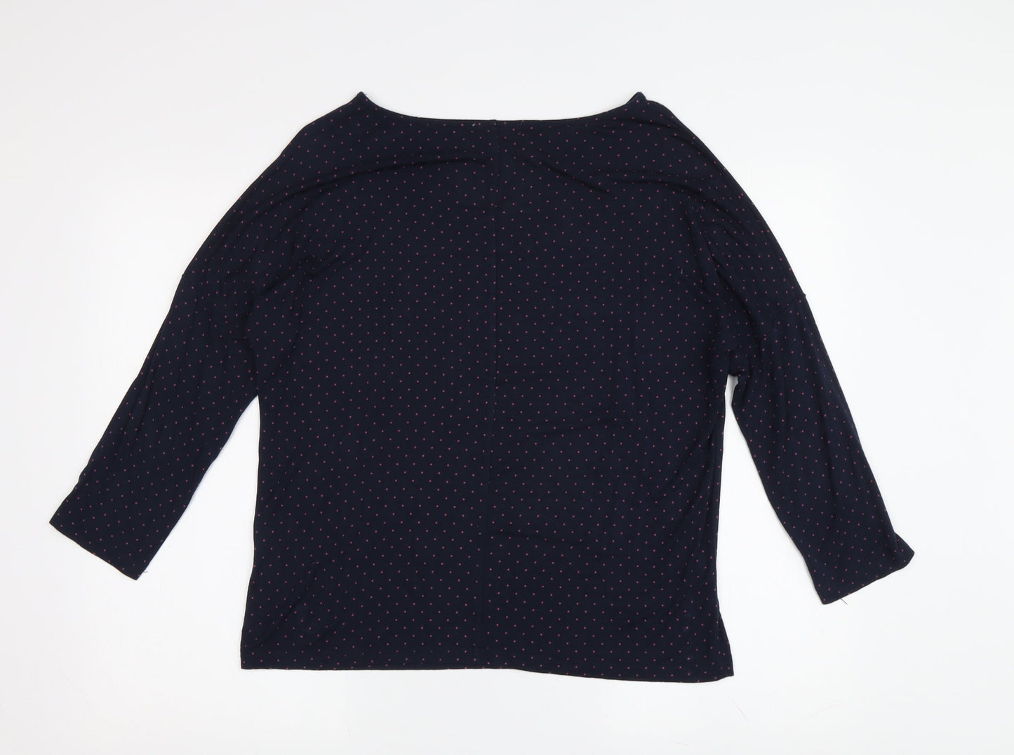 WoolOvers Women's Blue Polka Dot T-Shirt, Size S