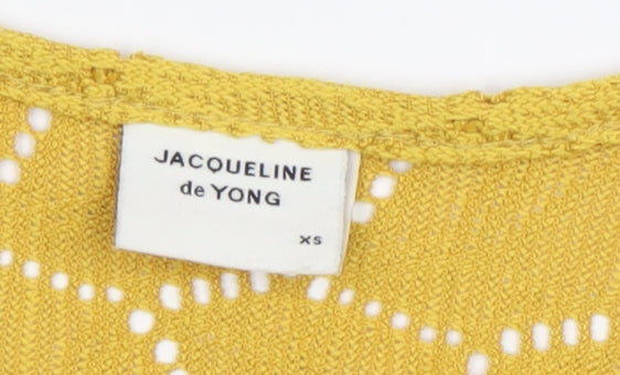 Jacqueline de Yong Women's Yellow Cardigan XS