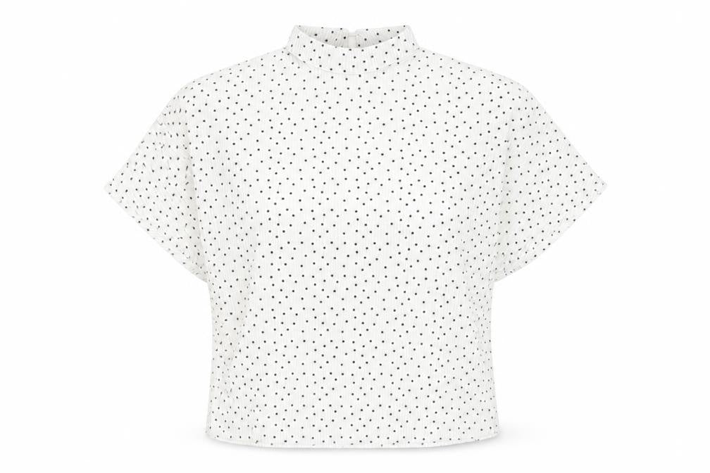 Jacqueline de Yong Women's White Polka Dot Blouse