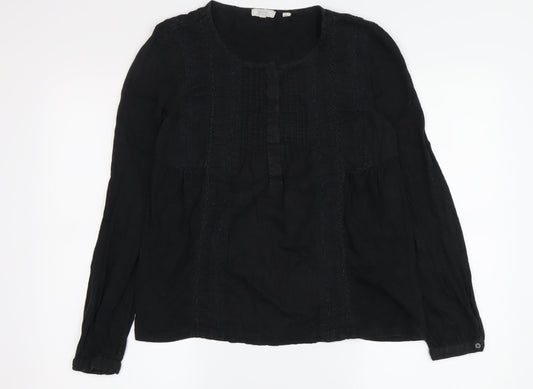 Fat Face Women's Black Tunic Blouse Size 6