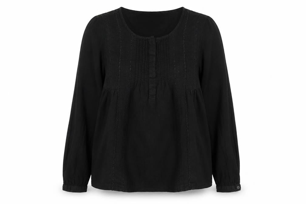Fat Face Women's Black Tunic Blouse Size 6