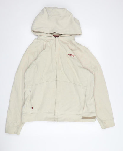 Reebok Men's Beige Full Zip Hoodie, Size S