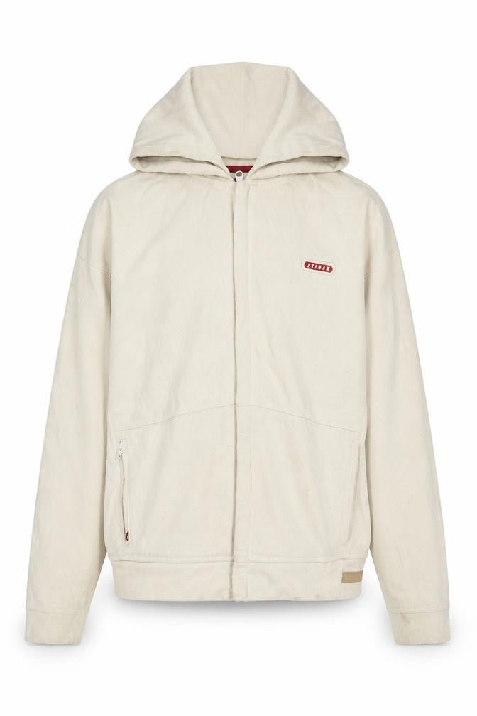 Reebok Men's Beige Full Zip Hoodie, Size S