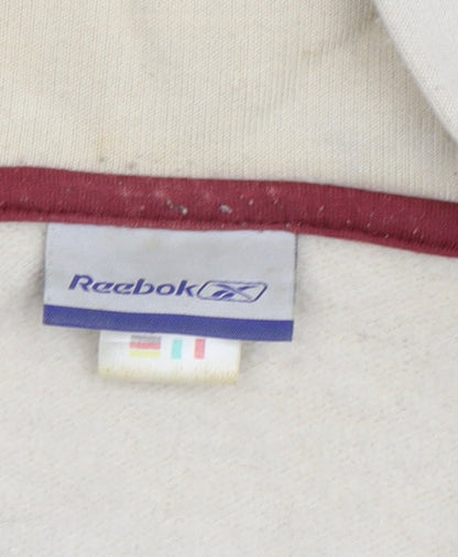 Reebok Men's Beige Full Zip Hoodie, Size S