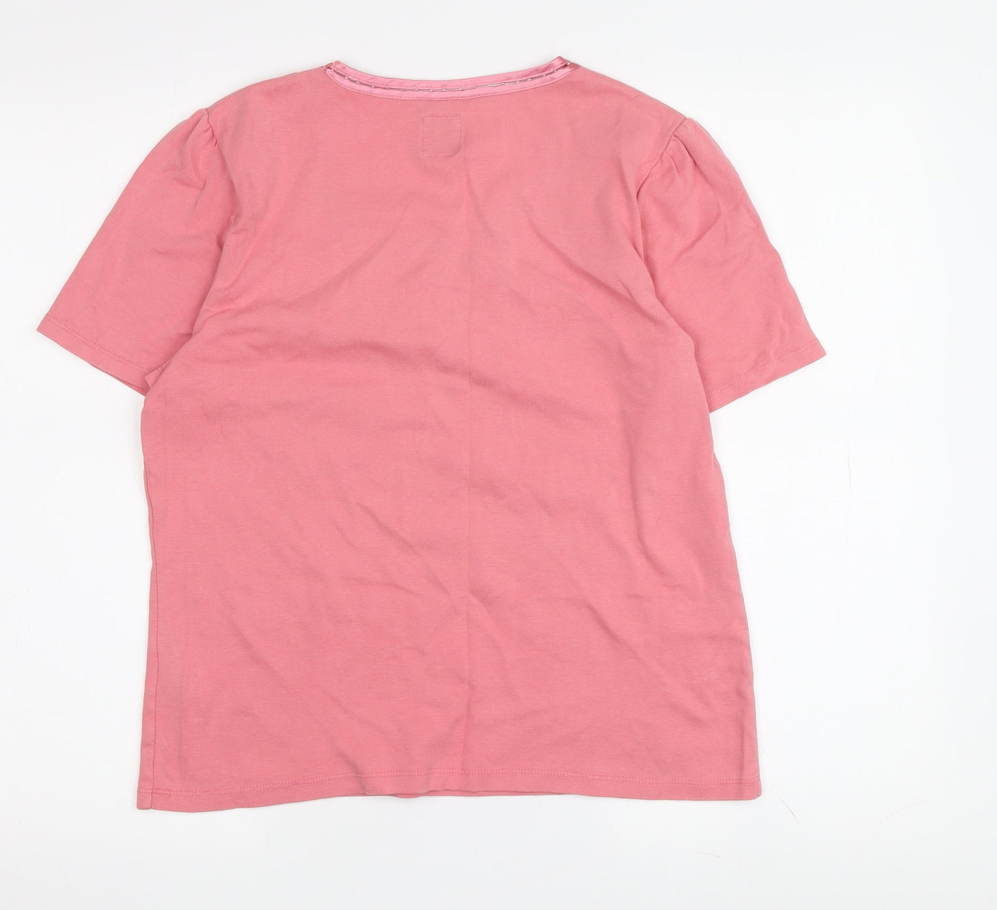 iZ Women's Pink M T-Shirt, Short Sleeve, Summer