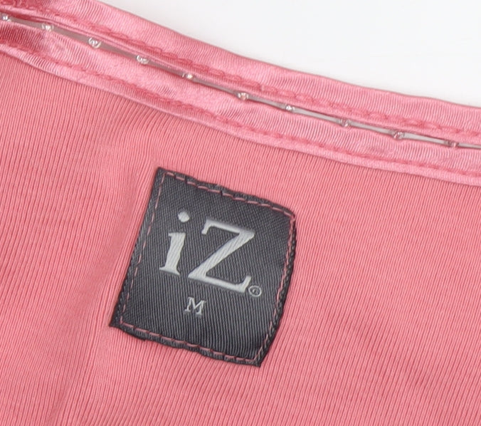 iZ Women's Pink M T-Shirt, Short Sleeve, Summer