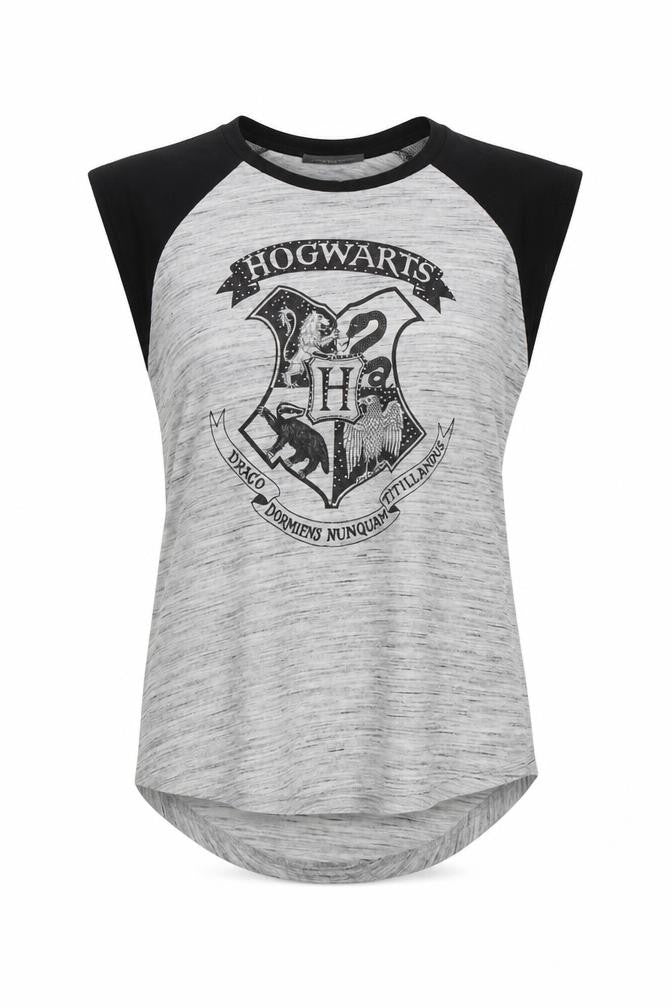 Harry Potter Unisex Grey Sleeveless Raglan T-Shirt